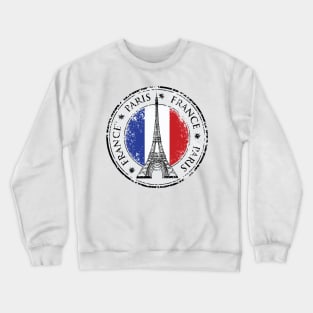 Paris Travel Sticker, France Crewneck Sweatshirt